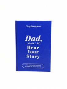 1pc Brown English Edition Notebook, "Dad/Mom, I Want To" Font Beautiful Cover Design - A Daily Itinerary Planner For Friends, Classmates And Family, A Creative Notebook For Sharing Life And Love