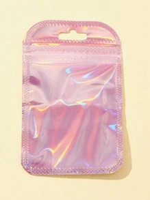 100 个 PVC 透明可重复密封珠宝袋，带拉链，防氧化，防止失去光泽，用于存放耳环、项链、珠宝、小礼物、配饰派对礼品袋，适合返校 - 粉色 - 查看 4