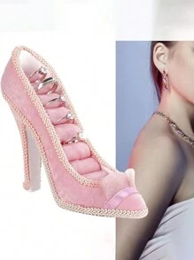 1 件创意高跟鞋首饰架，珠宝展示架，戒指，手镯，项链，胸针，别针收纳架礼物女士女孩 - 彩色 - 查看 6