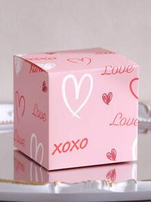 6pcs Elegant Mini Gift Boxes Burgundy Red Gift Boxes With "Love" Pattern. Perfect For Candies, Chocolates And Small Gifts. Perfect For Valentine's Day, Weddings, Anniversaries And Celebrations. Chic Gift Packaging For Special Occasions
