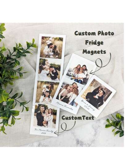 Custom Photo Strip Magnet Personalized Photo Booth Family Picture Keepsake Gift Engagement Photo Fridge Magnet Valentine's Day Gift, Valentines, Gift For Her, Gift For Him, Gift For Mum, Gift For Friends, Home Decor, Decoration, Personalized Gift, Custom Gift,Warm Ambience, Autumn Home Refresh