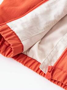 mini bala Young Girl' Outdoor Hoodie And Pants Set, Comfortable Two-Piece Outfit For Spring - Orange - View 8