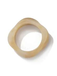 3 pièces Bracelets acryliques asymétriques transparents exagérés pour femmes, uniques et polyvalents
