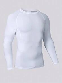 Men's Tight Compression Long Sleeve T-Shirt, Quick Drying And Breathable Fabric, Suitable For Outdoor Sports, Gym Muscle Training, Running, Fitness, Cycling, Ball Sports