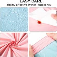 1 pièce/2 pièces/4 pièces Fournitures de fête de révélation du sexe jetables, nappes en plastique pour révélation du sexe, imperméables rose et bleu pour décoration de fête d'anniversaire ou de baby shower - Multicolore - Voir 4
