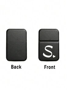 1个迷你爱心字母印花可折叠便携化妆镜，A-Z字母化妆镜带支架，旅行镜，美容产品，桌面化妆镜，长方形桌面折叠镜，简约时尚化妆镜，送给妈妈和老师的最佳礼物 - 黑色 - 查看 10