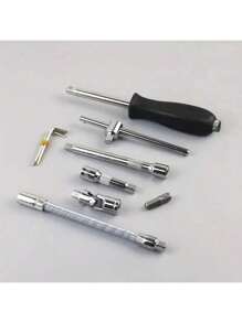 Juego De Herramientas De Reparación De Automóviles, 46 Pieza - Rojo - Ver 5