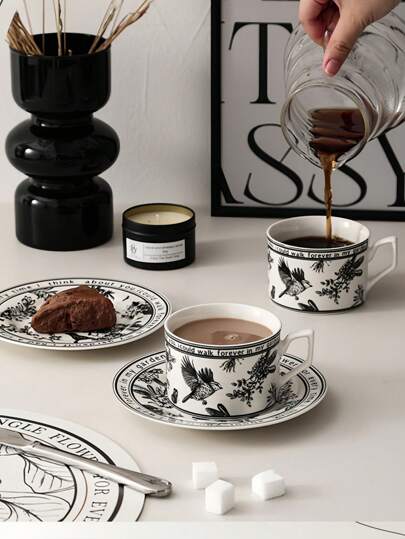 1 Set Premium Ceramic Coffee Mugs, Gift Box Packaging, Fashionable And Practical, Holiday Gift, Party Tableware, Coffee Shop Use, Coffee Accessories Back To School