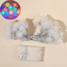 1 件 1.5/3/6 米家居装饰可爱塑料玫瑰花仙女灯串，电池供电，室内装饰玫瑰花灯串，家居装饰，房间装饰，墙壁装饰花灯，适用于婚礼装饰，情人节装饰灯