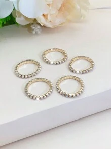 1 Set di braccialetti con perle sintetiche, estremamente delicati, adatti per le donne