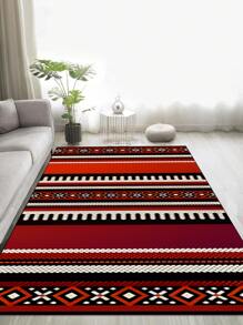 1 块西南防滑地毯，可机洗，波西米亚复古风格地毯，适用于入口客厅卧室育儿室、户外露台花园庭院装饰地毯、家居装饰、房间装饰、地毯、挂毯 - 彩色 - 查看 1