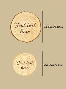1PC Custom Coasters Round Wooden Coasters Number Of Rings Grain Nature Trace Support Custom Text Personalization Personal Personal Coasters Unique Special Coasters Gift Holiday Surprise