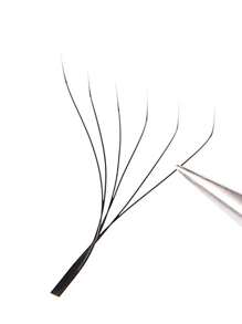 1 件 CHUULASH 6D W C/D 卷曲形状自动开花预制扇形 8-15 毫米睫毛延长自然柔和浓密睫毛簇、睫毛簇、单根睫毛、睫毛、假睫毛 - 黑色 - 查看 10