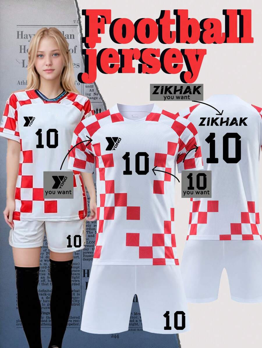 13Y-16Y Youth Sportswear Customization Logo, Number, Text Content, Personalized Customization DIY, Customized Exclusive