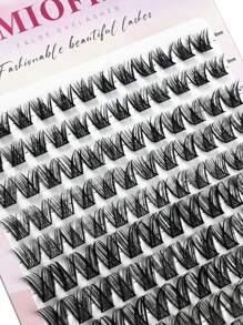 Lash Clusters 120pcs Cluster Lashes 0.07 Thick 8-14mm Wispy Individual Lashes Extensions Natural Look Lashes D Curl Fluffy Cluster Lashes DIY Eyelash Extension
