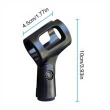 2pcs Universal Microphone Clip Holder - Compatible With Handheld Microphones, Adjustable And Detachable Design, Easy To Install And Use, Suitable For Stage, Studio, And Broadcasting Applications