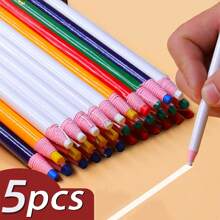 5pcs Colored Washable Tailor Chalk, High Visibility Tailor Chalk, A Fabric Marking Tool That Does Not Require Sharpening, Suitable For Sewing, Clothing Design, Fabric Handicrafts, And Pattern Drawing. - Multicolor - View 1