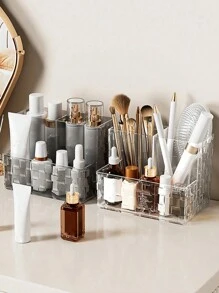 1 件水晶编织藤条风格化妆品收纳盒，3 个房间宠物材料