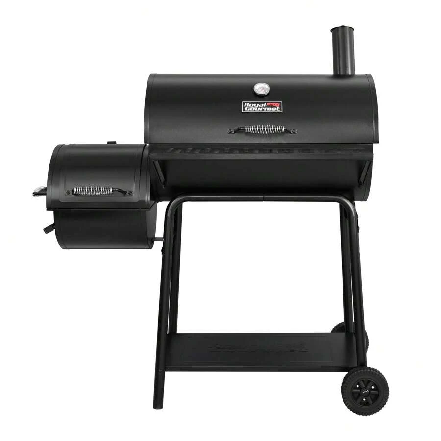 30" CC1830F Charcoal Grill With Offset Smoker - 黑色 - 查看 1