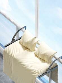 1 pièce Séchoir à linge pliable et rétractable en acier inoxydable. Charge importante. Idéal pour le balcon, le rangement. Sèche les vêtements, les chaussures, les serviettes, à l'intérieur comme à l'extérieur. Convient pour les dortoirs, les appartements de location, les familles en immeuble.