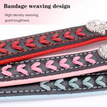 CL156 Woven Decorative Pet Collar, Rhinestone Crown Design Dog Collar, Soft Lining For More Comfort, Suitable For Small/Medium/Large Dogs - Multicolor - View 7