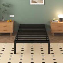 4ft Teen Small Double Bed Frame With Rounded Corner Legs Heavy Duty Metal Bed Frame Small Double Beds 30 Cm High Noise  Easy Assembly - White-SmallDouble120*190cm - View 3