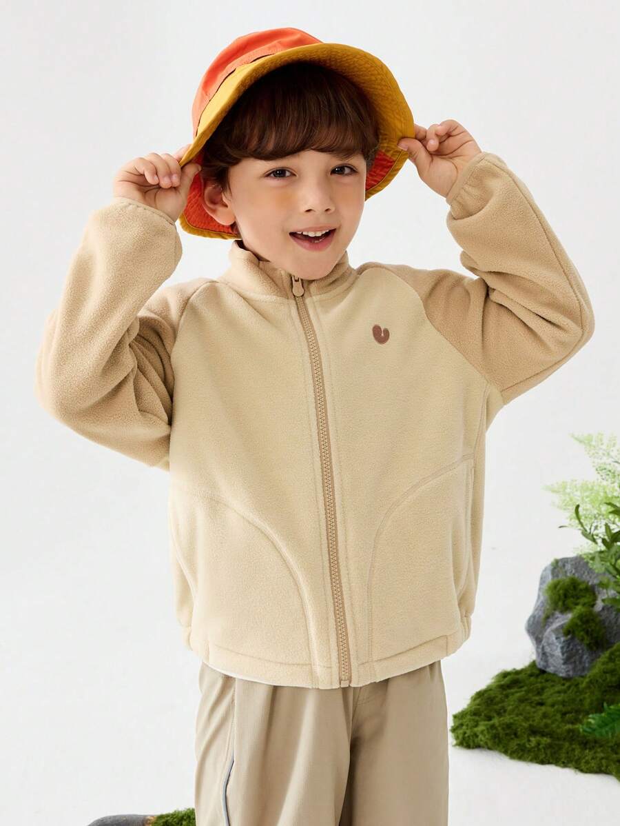 mini bala Kids' Fleece Jacket, Anti-Static Warm Outerwear For Spring