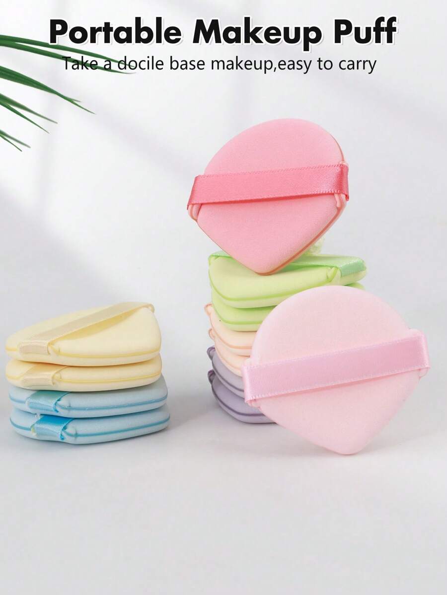 RANCAI 3pcs Double-Sided Makeup Sponges, Latex-Free, Thickened Design, Dry & Wet Use, Soft & Skin-Friendly, Extremely Comfortable - Multicolor - View 1