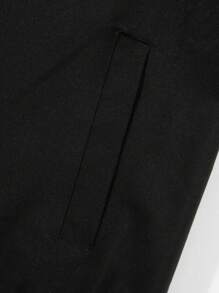 Men's Windproof Jacket, Zipper Closed Stand-Up Collar Jacket With Pockets, Suitable For Daily Leisure, Outdoor Activities