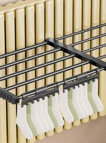 1 pièce Séchoir à linge pliable et rétractable en acier inoxydable. Charge importante. Idéal pour le balcon, le rangement. Sèche les vêtements, les chaussures, les serviettes, à l'intérieur comme à l'extérieur. Convient pour les dortoirs, les appartements de location, les familles en immeuble.