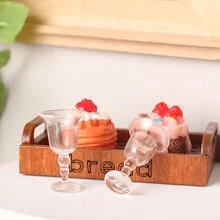 Juego de 5 piezas, 10 piezas o 20 piezas de Miniatura de Vasos de Vino, Tazas de Bebidas Realistas, Modelos de Copas de Plástico, Tazas en Miniatura, Accesorios de Muebles de Copa para Casa de Muñecas, Decoración de Tazas Vacías para Casa de Muñecas