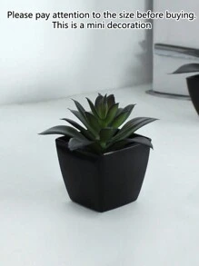 1/3/5pcs Artificial Succulents Mini Potted Plants - Suitable For Home, Office, Desk, Bathroom, Bedroom, Garden Decoration Gifts Birthday Graduation,Garden Decor,Outdoor Plant,Gardening,Fake Flowers Home Decor Back To School Room Decor School Supplies