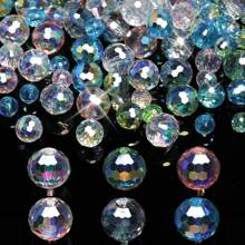 6/8/10mm AB Color Faceted Austrian Crystal Beads Round Cute Loose Spacer Beads For Jewelry Making DIY Elegant Bracelets Necklace Handmade Crafts Supplies - Beads - View 1