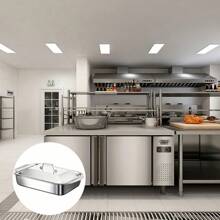 Ldq Oversized Heavy Duty Stainless Steel Bakeware With Lid-Non-Stick Thickened Rectangular Oven Tray, Suitable For Desserts, Bread And Seafood-Perfect For Barbecue, Buffet And Festivals - 黑色 - 查看 10