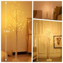 1Pc 4FT/72LED,6FT/156LED Berkenboom Licht,8 Functies, Lamp Vloer Kunstmatige Berkenboom Met Licht Voor Thuis Festival Feest Verjaardag Bruiloft,Kerstdecoratie,Thanksgiving Decoratie,Woonkamerdecoratie,Binnen- En Buitendecoratie,Kamerdecoratie Kerstdecoratie Kerstlicht Slaapkamerdecoratie Woondecoratie Feestdecoratie Vakantie Festivalkerstcadeau Thanksgiving Kerstboomdecoratie Ornamenten