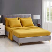 Piper 7-Piece Bed In A Bag Comforter Set Fluffy Soft Lightweight Bedding Honeycomb Quilted Stone-Washed Microfiber Comforter Set For All Season - Mustard Yellow - View 4