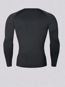 Men's Tight-Fitting Long Sleeve Base Layer Shirt, Quick-Drying And Breathable, Suitable For Outdoor Sports, Gym Muscle Training, Running, Fitness, Cycling, Ball Sports
