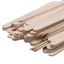 50/100/200 Pcs Wood Hard Wax Beans Spatula Set Wax Applicators Scrapers Sticks For Salon Home Face Eyebrows Body Beauty ,Hair Products And Accessories For Barber Salon Beauty Travel Essentials