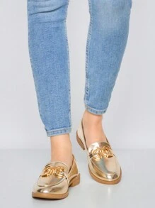 Women's Metal Chain Decor Casual Fashion Flats