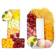 1pc 0-9 Cardboard Number, 14in/35.56cm Fillable Number Candy Box, Charcoal Tray Box Letters, Gift Box Shape Tray For Chocolate Candies, Empty Gift Box Suitable For Birthday Party Gifts