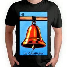 Playera Negra Hombre La campana Casual 100% Algodón - Negro - Ver 3