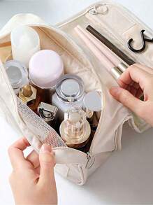1 件多功能旅行洗漱包悬挂化妆包，储物袋，大容量，方便携带，男女适用防水化妆刷收纳沙滩包沙滩必需品沙滩巾收纳袋沙滩配件沙滩用品度假包夏季度假必备品旅行和商务旅行返校用品 - 彩色 - 查看 8