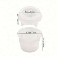 DIY 水晶环氧树脂旋转珠宝收纳盒/罐硅胶模具 - 白色 - 查看 2