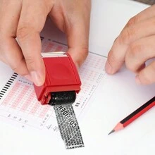 4Pcs ID Theft Protection Stamp Security Data Defender Protect Privacy Roller Set - 紅色 - 查看 4