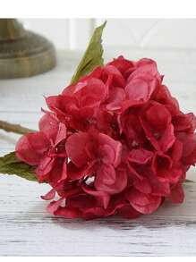 1PC/3PCS/5PCS Artificial Hydrangea Flowers Silk Bouquets Fake Plants For Spring Wedding Vase For Home Dining Room Bedroom Decorations, Mother's Day Valentine's Day Festival Birthday Party Accessories, Outdoor Garden Decorations Autumn Gifts Graduation