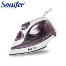 SONIFER Sonifer Dampfbügeleisen SF-9034, 1600 W, Keramik-Bügelsohle, Einstellbare Dampfregelung, Sprüh-/Dampf-/Dampfstoß-/Vertikaldampffunktion, Einstellbare Temperaturkontrolle, 360 Grad drehbarer Kabelschutz mit Kontrollleuchte, Wassertankvolumen: 160 ml, kontinuierliche Dampfmenge: 12 g/Min, Dampfstoß: 0,4 g/Mal, Sprühmenge: 0,4 g/Mal, AC 220-240 V, 50-60 Hz, 1600 W
