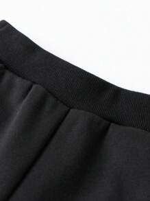 mini bala 儿童时尚香蕉裤、春季弧形腿慢跑裤 - 黑色 - 查看 7