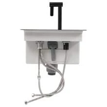 FUTCHOY Fregadero empotrado de acero inoxidable Fregadero de cocina Fregadero con grifo Fregadero de acero inoxidable de 43 * 39 cm Fregadero empotrado Fregadero de cascada Grifo