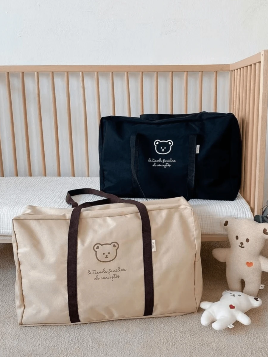 1 pieza Bolsa de maternidad para el hospital para mamá, organizador de almacenamiento de pañales y suministros de enfermería - Caqui - Ver 1