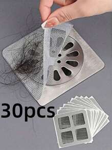 50pcs Anti-Clogging Drain Filter, Hair Catcher For Shower And Bathtub, Easy Install Drain Filters Stickers, Disposable Drain Cover For Kitchen Sink And Laundry Room, Effectively Block Hair And Prevent Bugs